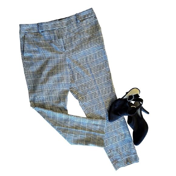 Talbots Grey Blue Plaid Hampshire Ankle Trouser Pants Plussize 14 - Picture 5 of 14